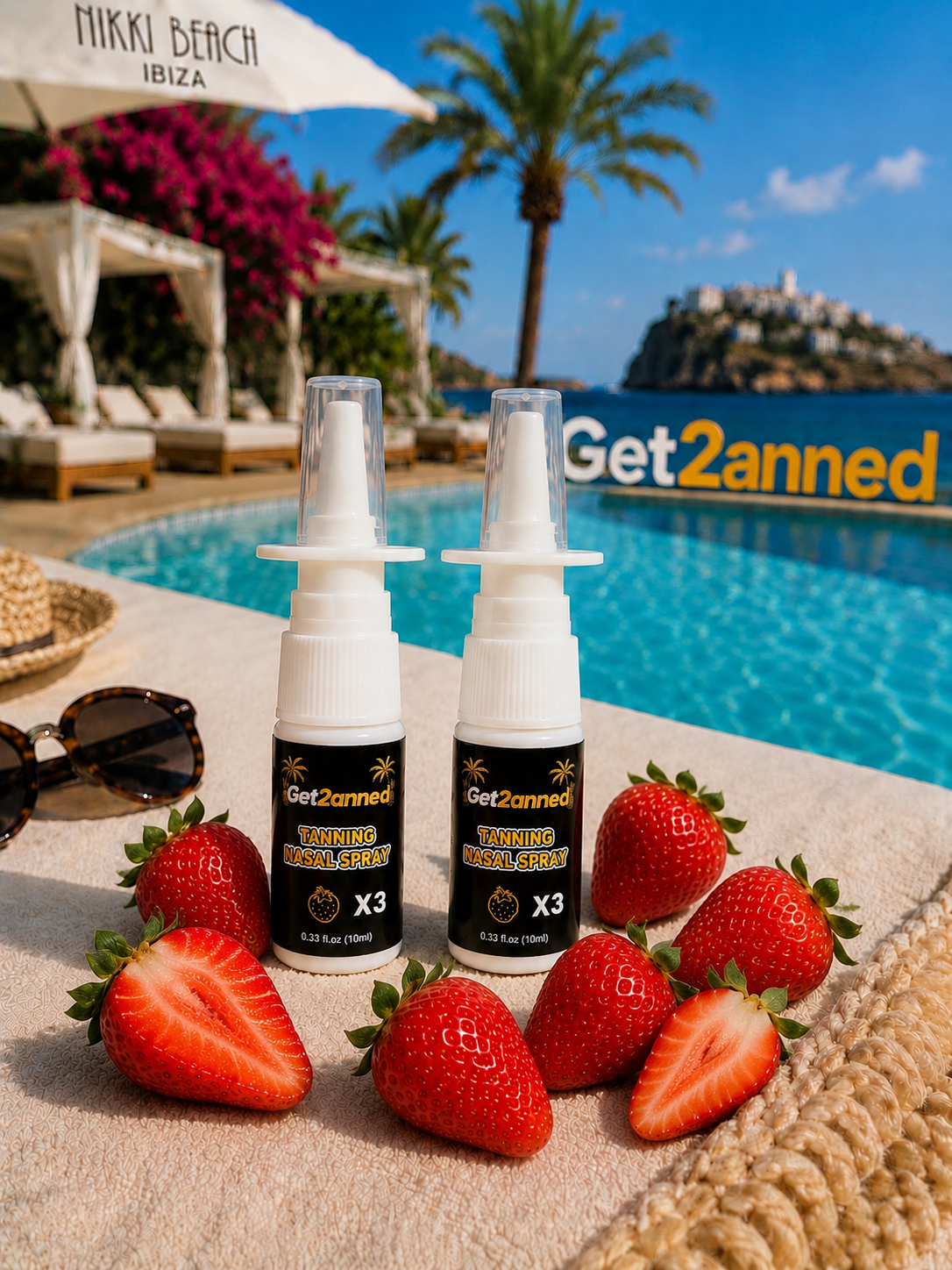 Tanning Nasal Bundle 2 Bottles - Strawberry